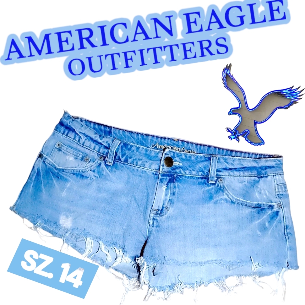 VTG AEO Distressed Cutoff Jean Shorts Sz.14